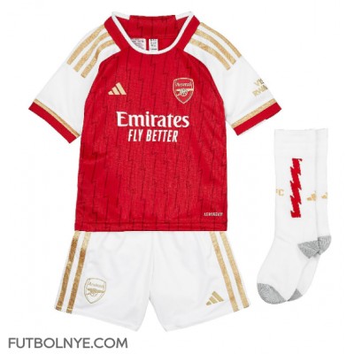 Camiseta Arsenal Gabriel Jesus #9 Primera Equipación para niños 2023-24 manga corta (+ pantalones cortos)